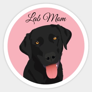 Black Lab Mom Sticker